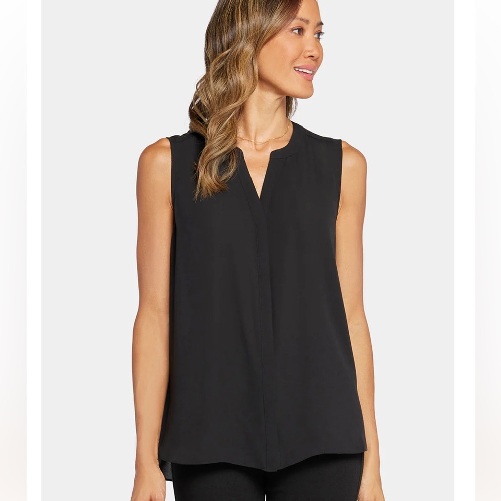 NYDJ Sleeveless Pintuck Blouse